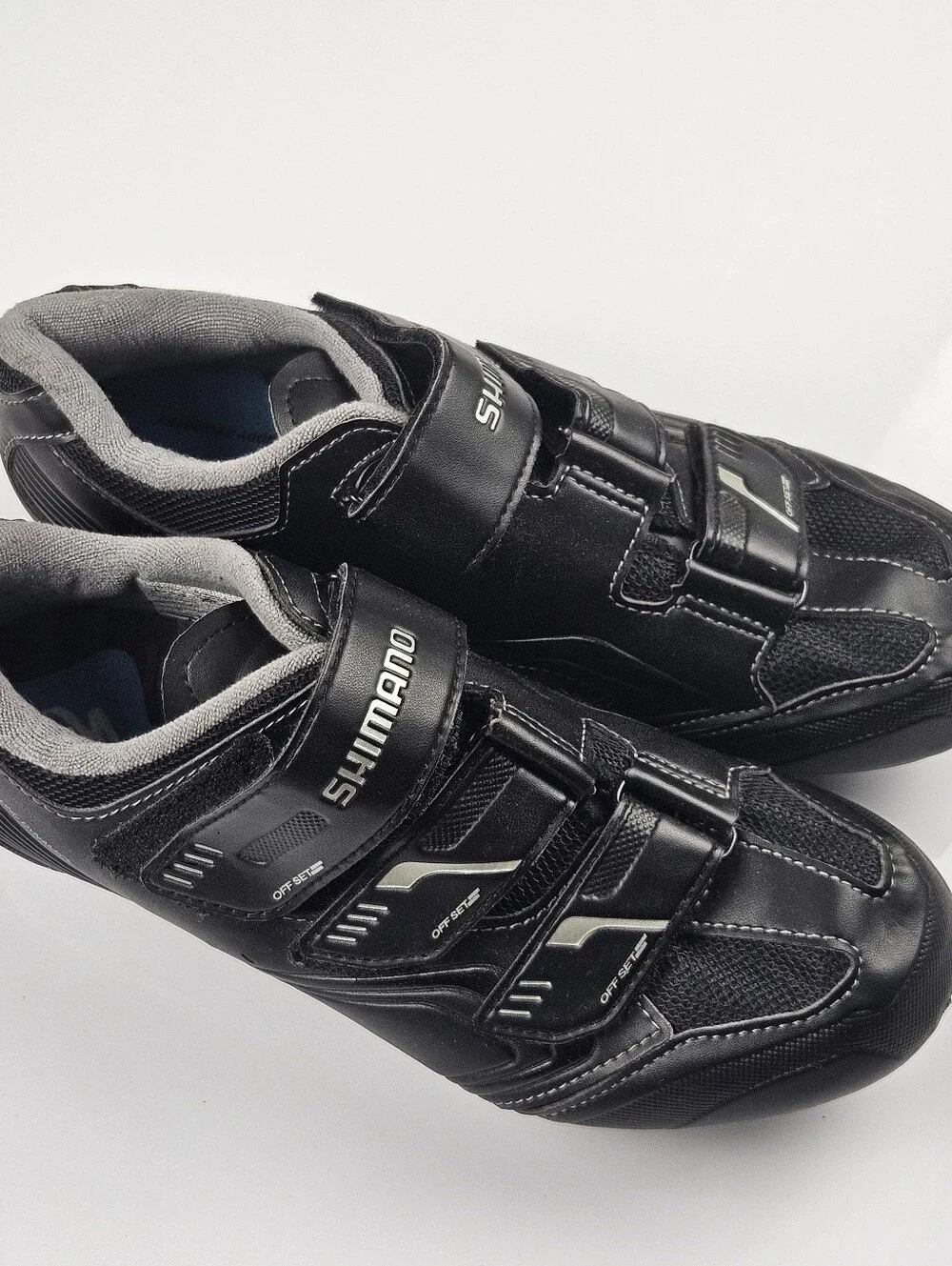 Shimano Black Cycling Shoes with Blue Insole Accents